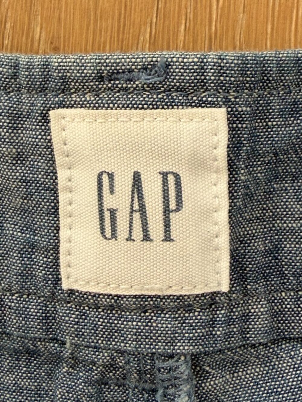 Gap Shorts Women 12 Indigo Chambray Bermuda Blue Mid Rise 9” Inseam 676741 - Picture 11 of 15